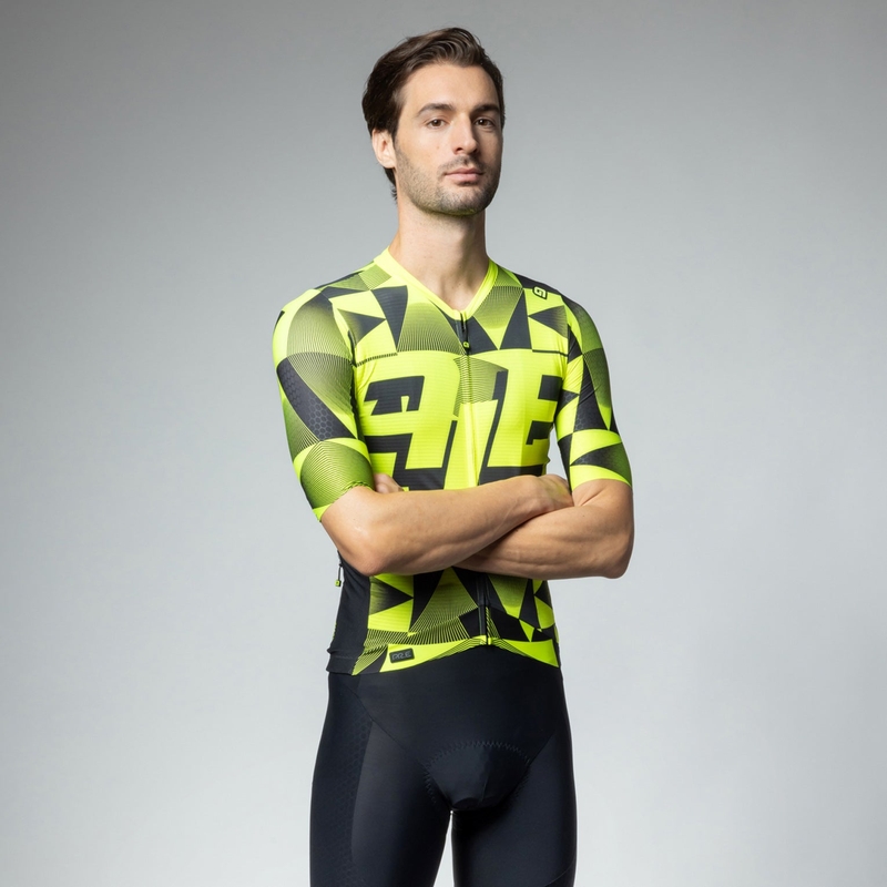 Jersey De Manga Corta Multiverso PR-E Amarillo Fluorescente Talla S