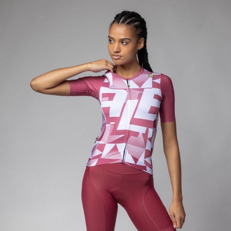 Short Sleeve Multiverse PR-E Women's Jersey Bordeaux Size XXL