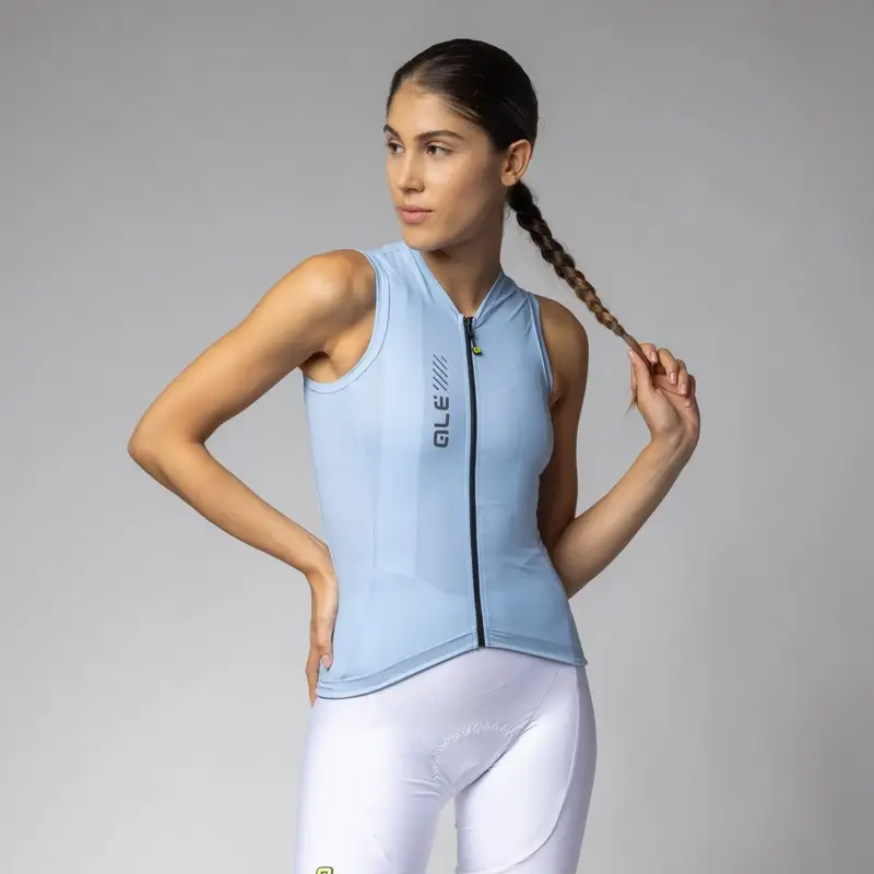 Maglia Smanicata Color Block Pragma Donna Verde Acqua Taglia XXS - image