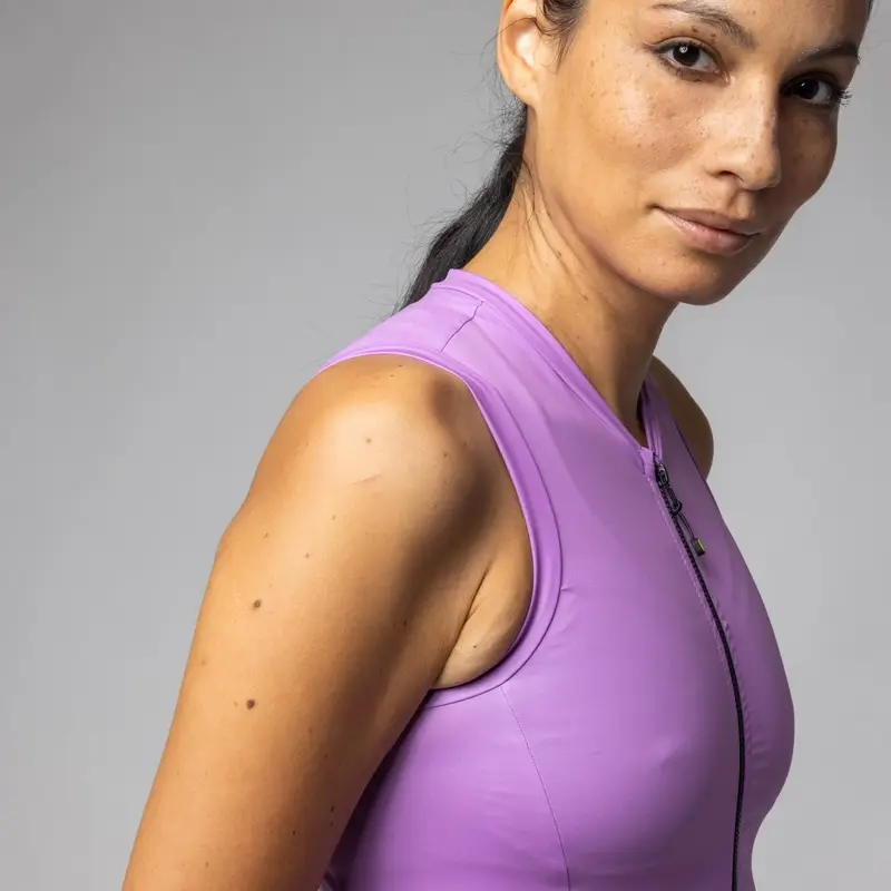 Maglia Smanicata Color Block Pragma Donna Rosa Taglia XXS #3