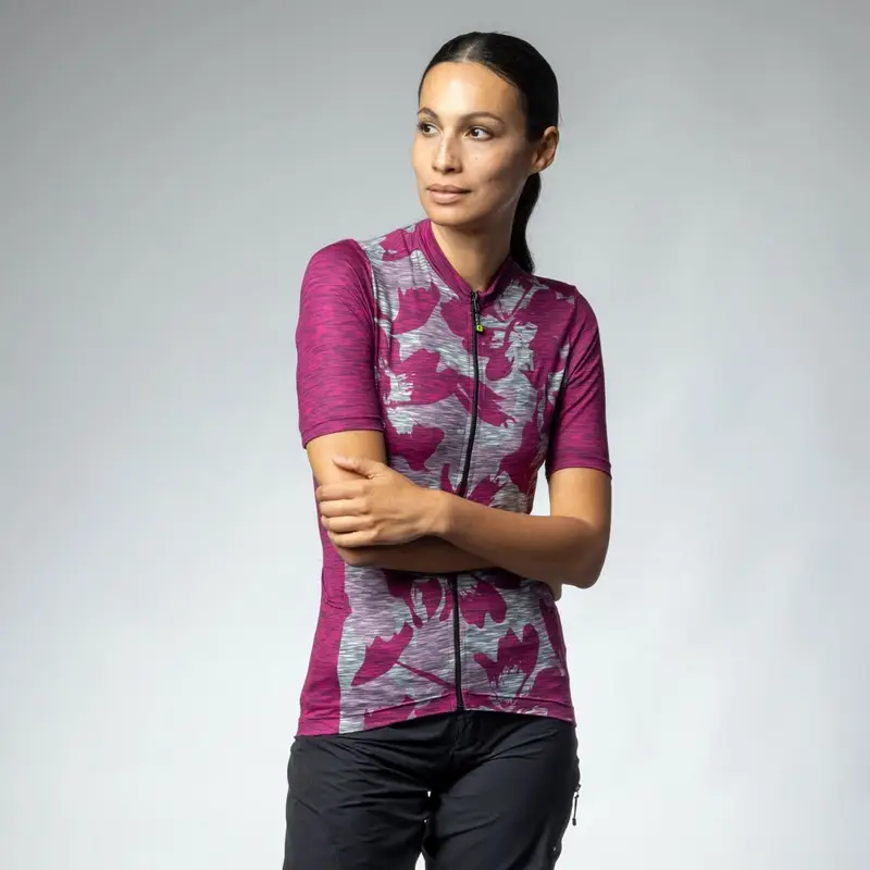 Maglia A Maniche Corte Gravel Sunrise Off Road Donna Viola Taglia XXS - image