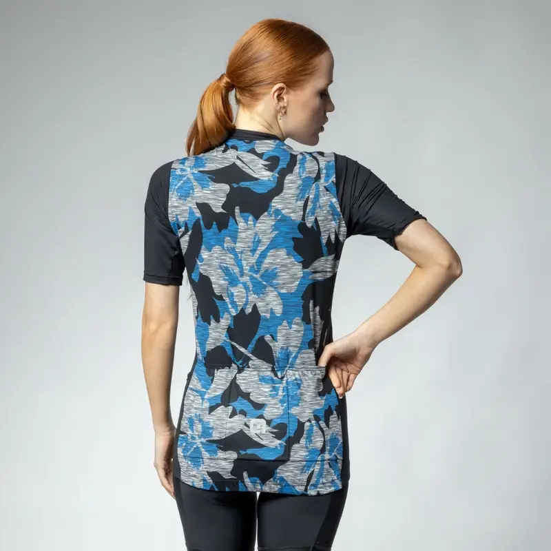Maglia A Maniche Corte Gravel Sunrise Off Road Donna Azzurro Taglia XXS #1
