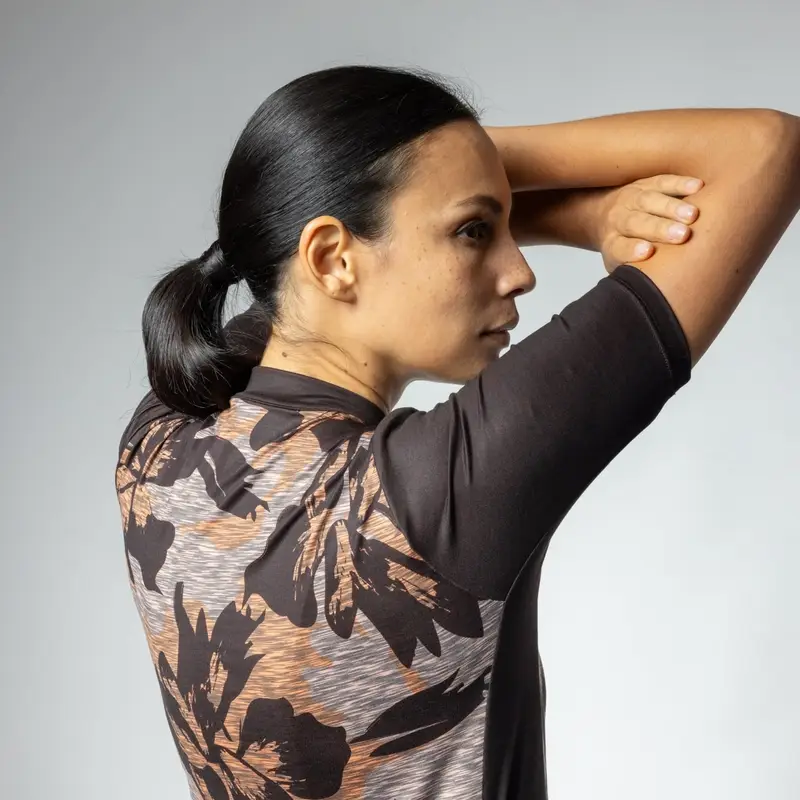 Kurzarm Gravel Sunrise Off Road Damen Trikot Braun Größe XS #3