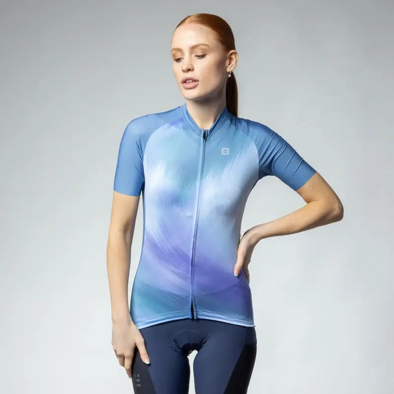 Maglia A Maniche Corte Gravel Monsone Off Road Donna Azzurro Taglia XXS - image