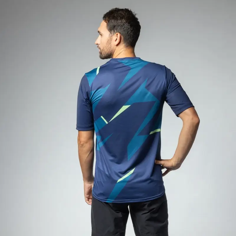 Maglia A Maniche Corte MTB Omega Off Road Blu Taglia XXS #1