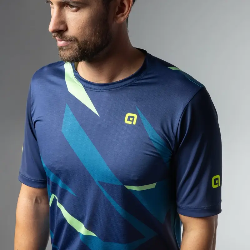 Maglia A Maniche Corte MTB Omega Off Road Blu Taglia XXS #2