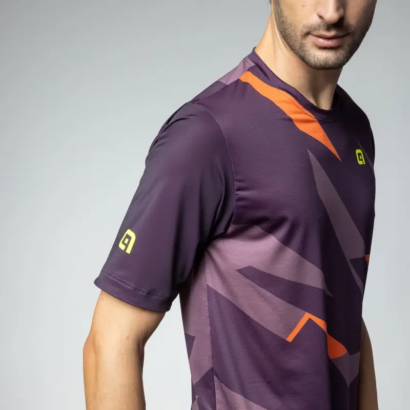 Maglia A Maniche Corte MTB Omega Off Road Viola Taglia XXS #3
