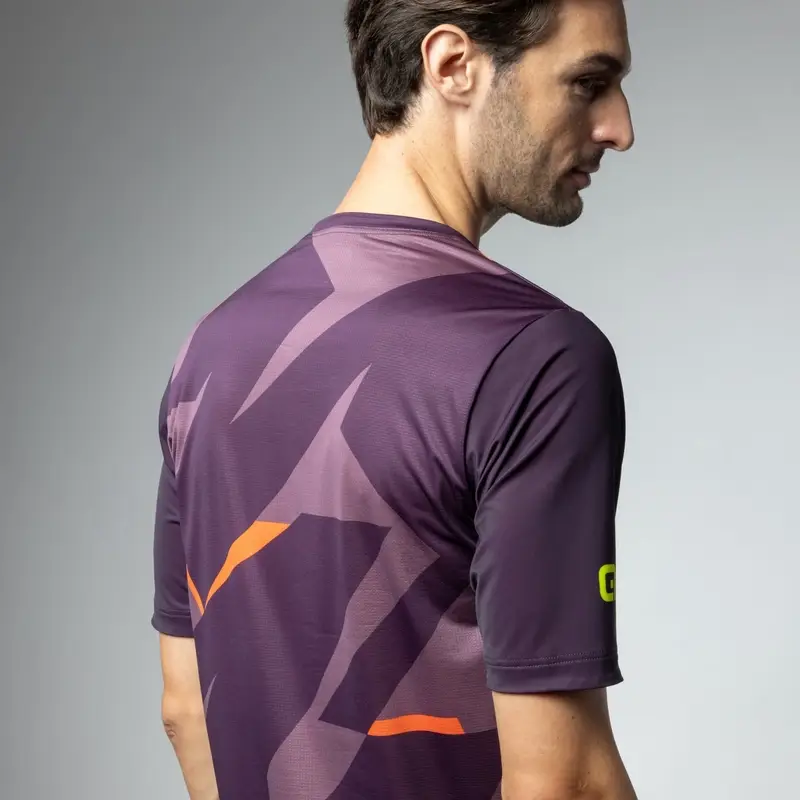 Maglia A Maniche Corte MTB Omega Off Road Viola Taglia XXS #4