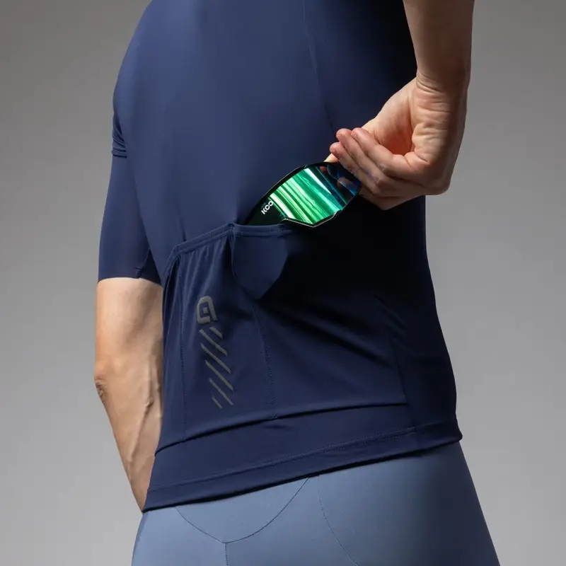 Kurzarm-Trikot Color Block Pragma Blau Größe L #4