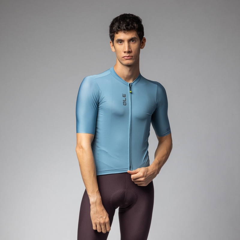 Jersey Manga Corta Color Block Pragma Azul Talla XS