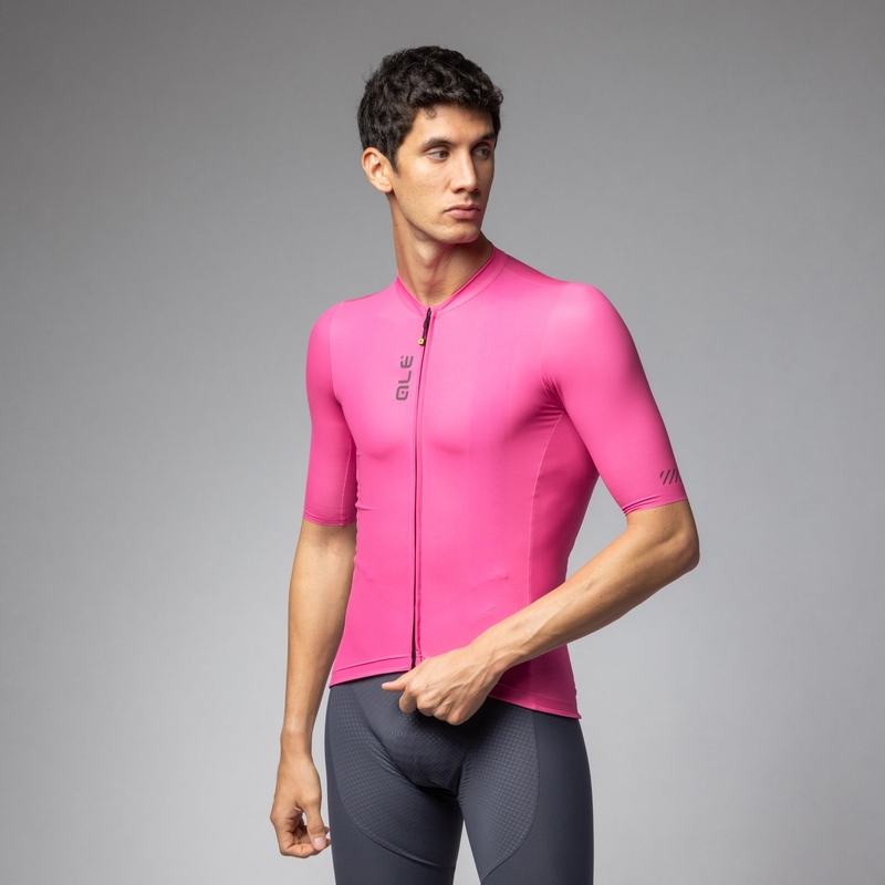 Maillot Manches Courtes Color Block Pragma Fuchsia Taille XXXXL