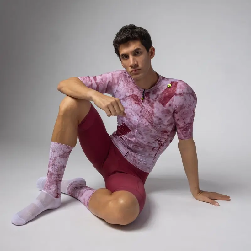 Maglia A Maniche Corte Marble PR-E Bordeaux Taglia XXS #2