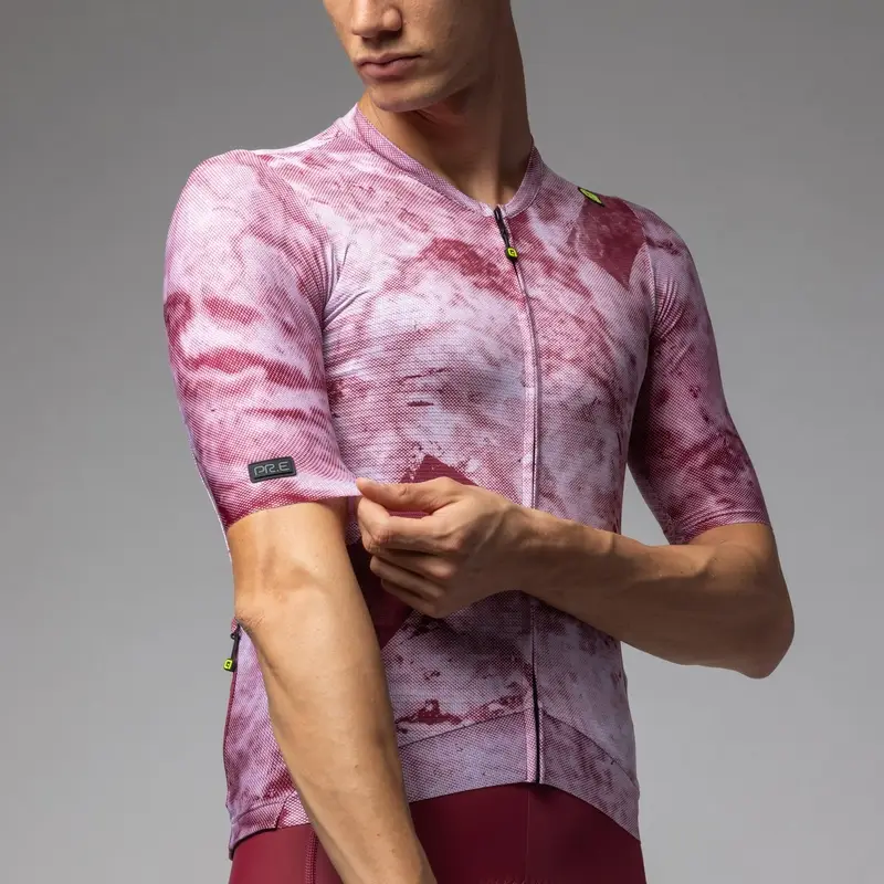 Maglia A Maniche Corte Marble PR-E Bordeaux Taglia XXS #4