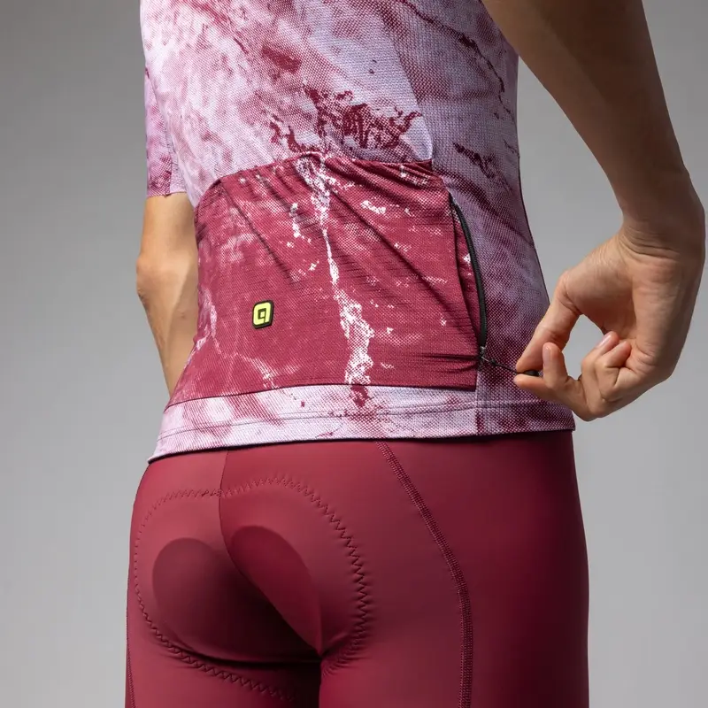 Maglia A Maniche Corte Marble PR-E Bordeaux Taglia XXS #5
