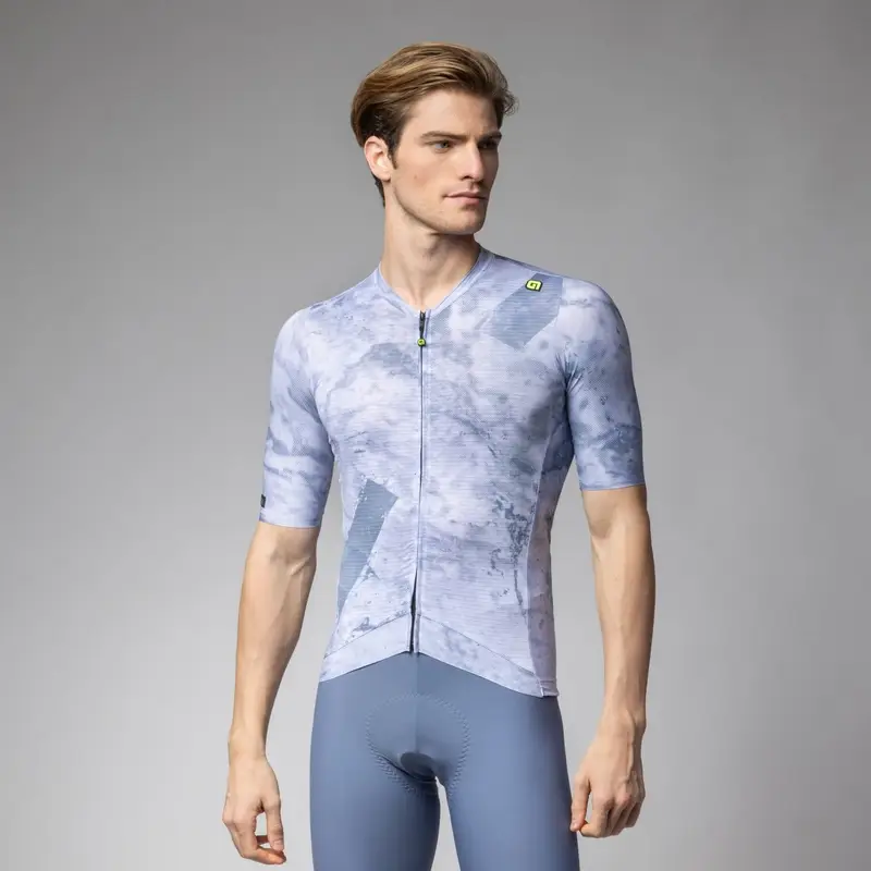 Maglia A Maniche Corte Marble PR-E Azzurro Taglia XXS - image