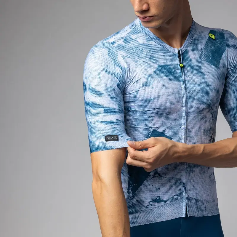 Maglia A Maniche Corte Marble PR-E Blu Taglia XXS #3