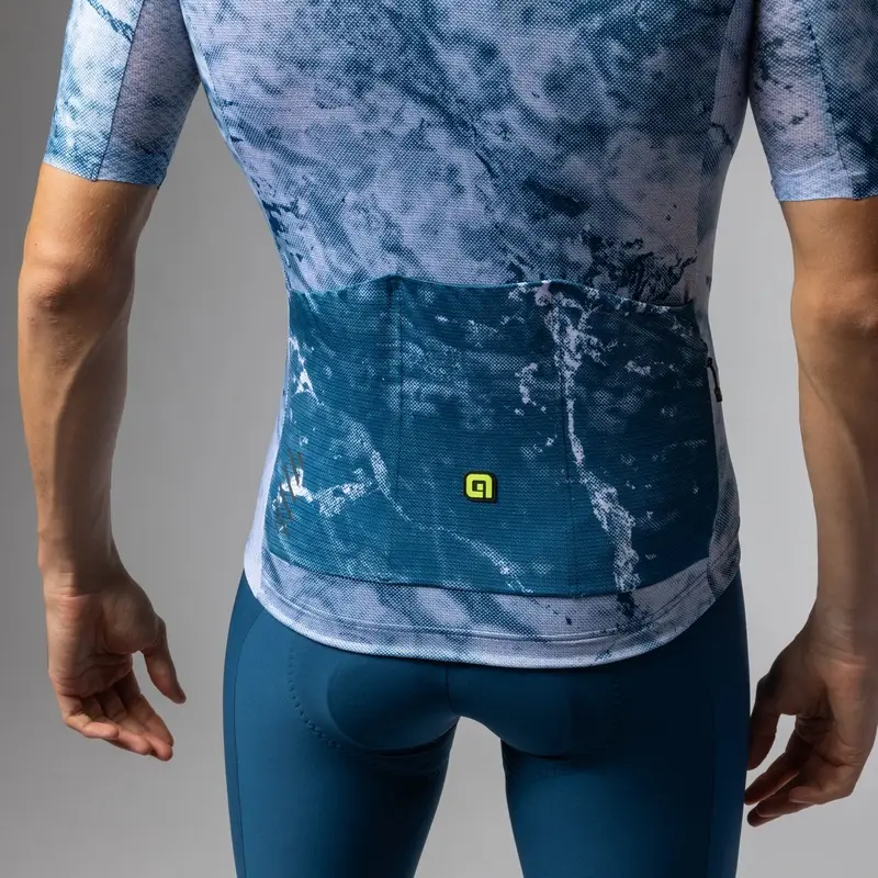 Maglia A Maniche Corte Marble PR-E Blu Taglia XXS #4