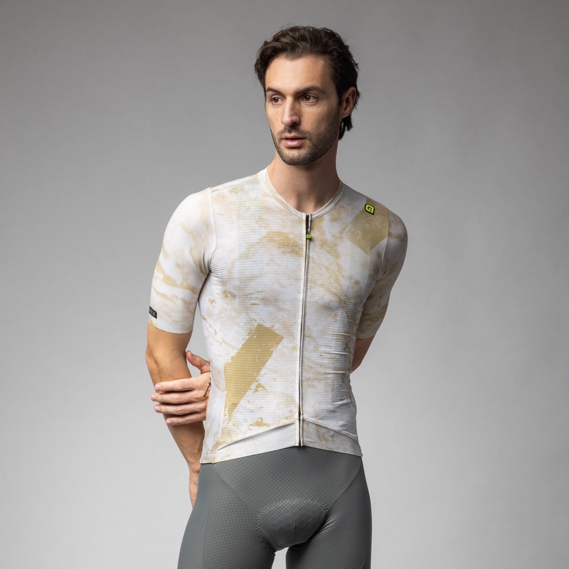 Kurzarm Trikot Marble PR-E Gold Größe XL