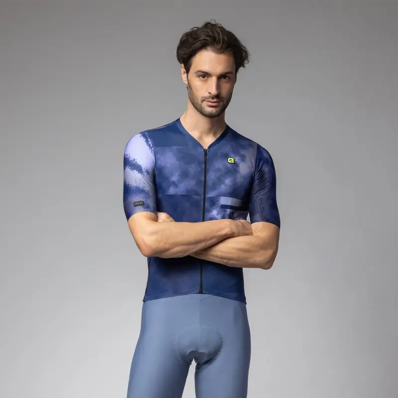 Short Sleeve Jersey Atmosfera PR-E Blue/White Size L - image