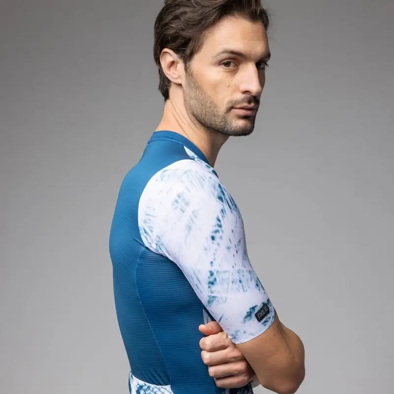 Maglia A Maniche Corte Palm PR-E Blu Taglia XXS #3