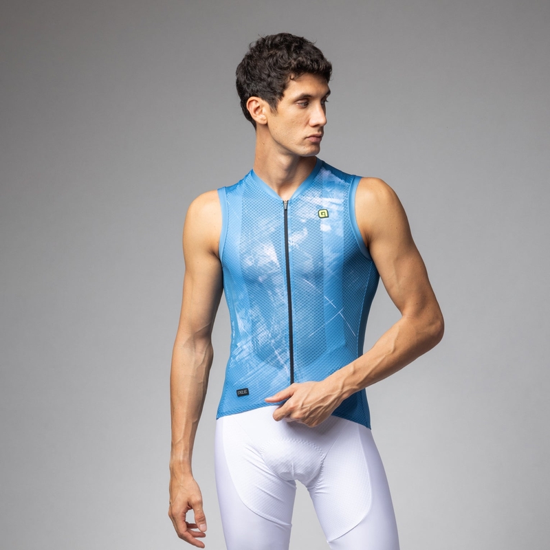 Maillot Mirror PR-E Manches Bleu Taille XS