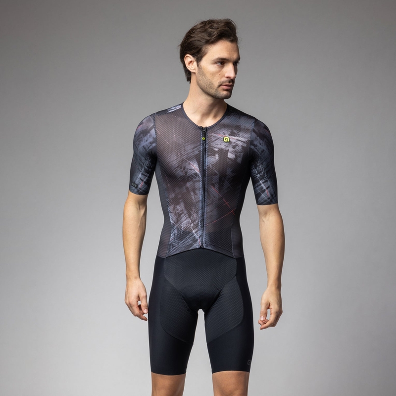 Maillot Route Manches Courtes Mirror PR-E Noir Taille XXXXL