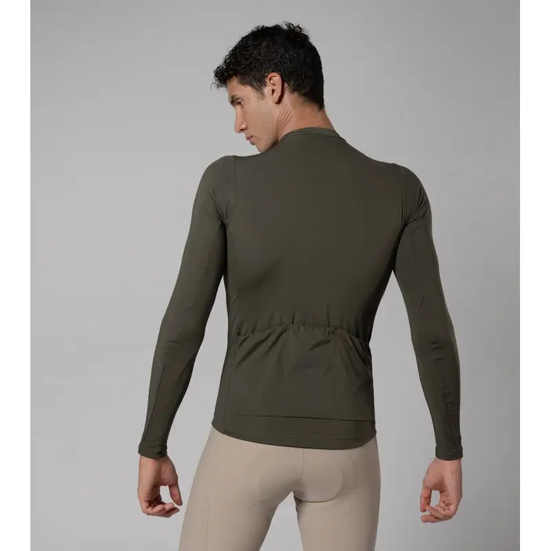 Jersey Manga Larga Color Block Pragma Verde Talla L #1