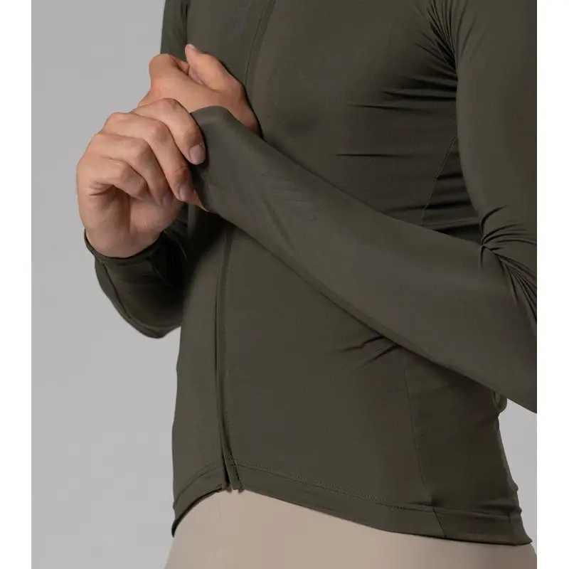 Jersey Manga Larga Color Block Pragma Verde Talla L #4