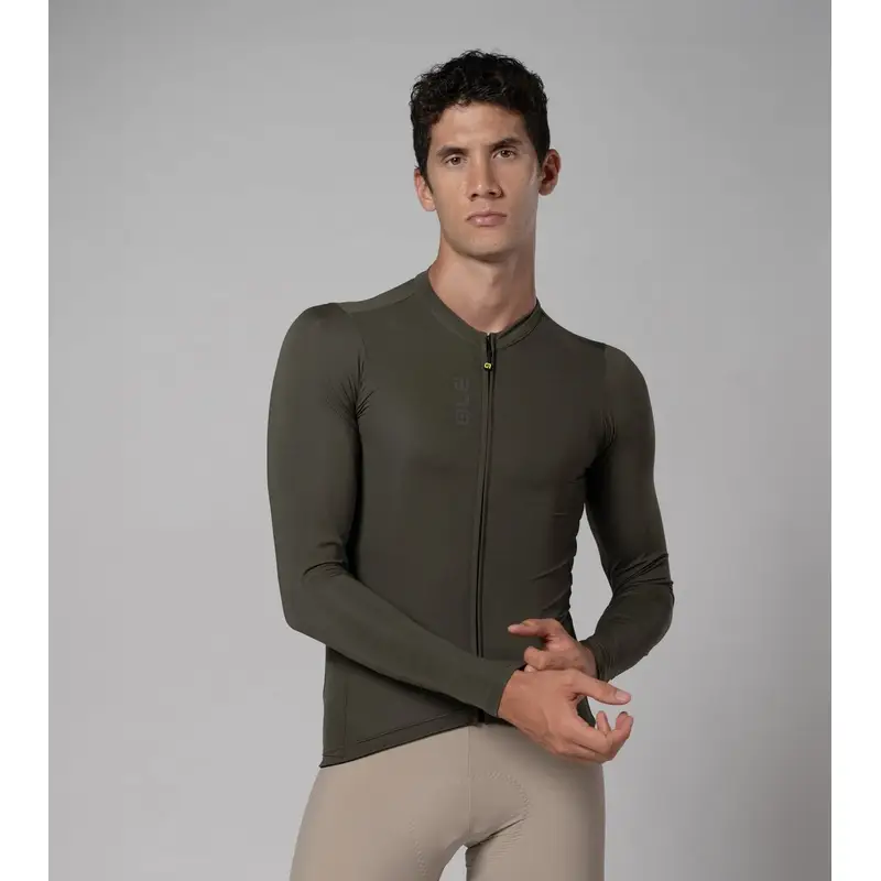 Jersey Manga Larga Color Block Pragma Verde Talla XL - image