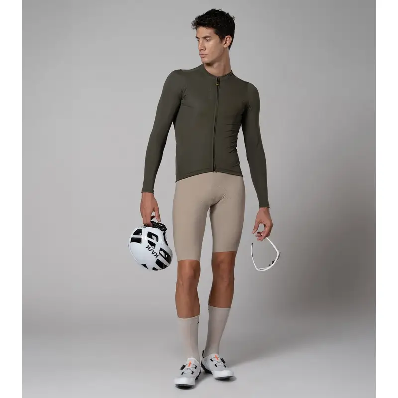 Langarm-Fahrradtrikot Color Block Pragma Grün Größe XXXXL #2