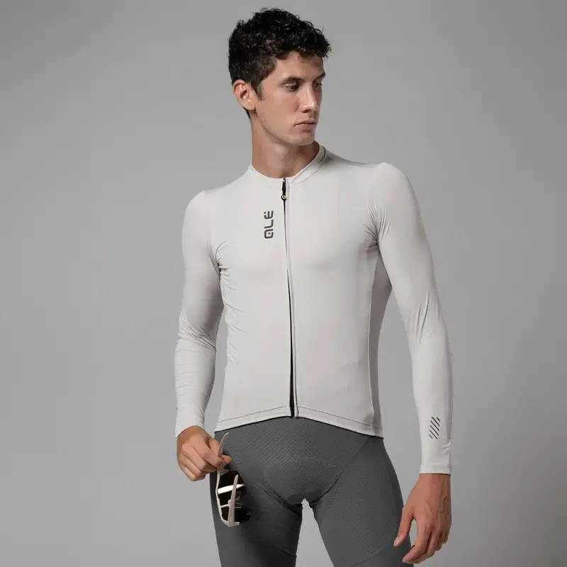 Langarm Trikot Color Block Pragma Grau Größe L - image