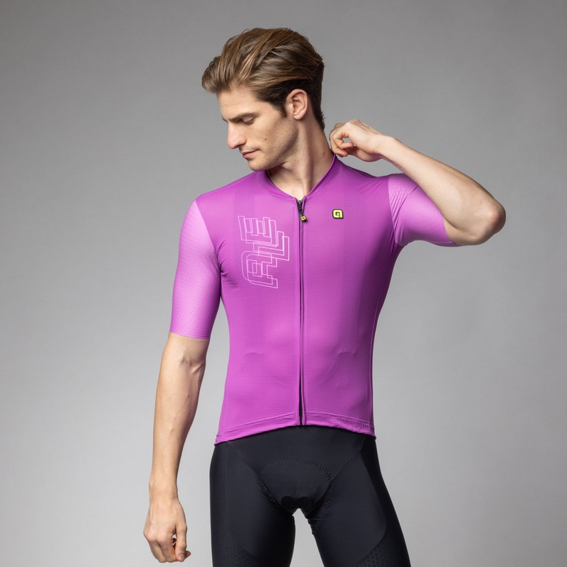Kurzarm Trikot Follow Me PR-E Lila Größe XXL