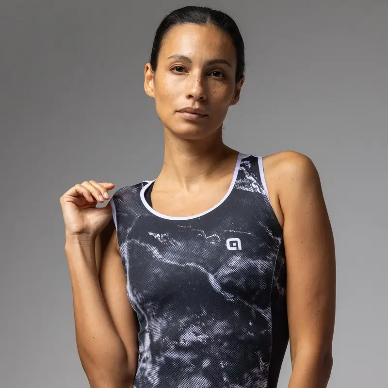 Maglia Smanicata Marble Pragma Donna Nero Taglia XXS #2
