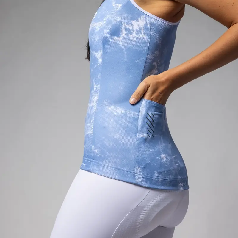 Maglia Smanicata Marble Pragma Donna Azzurro Taglia XXS #4