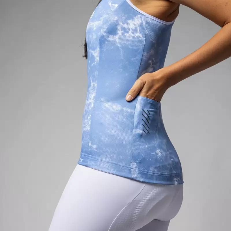 Maglia Smanicata Marble Pragma Donna Azzurro Taglia XXXL #4