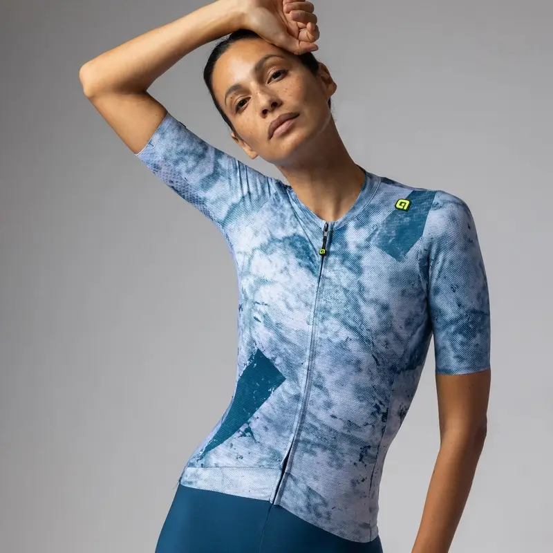 Maglia A Maniche Corte Marble PR-E Donna Blu Taglia XXS #2