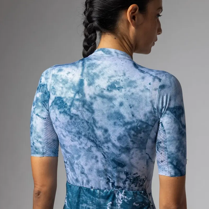 Maglia A Maniche Corte Marble PR-E Donna Blu Taglia XXS #4