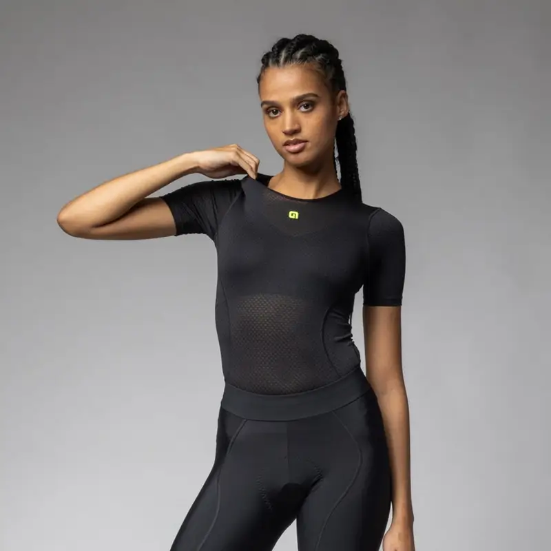 Maglia Intima A Maniche Corte Velo Active Donna Nero Taglia XS - image