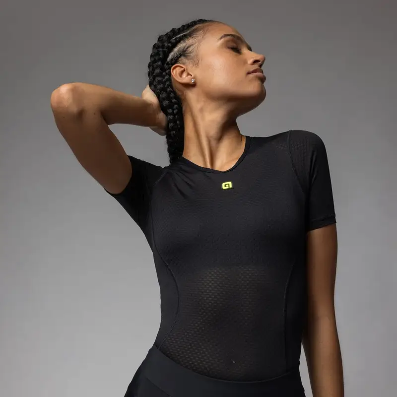 Maglia Intima A Maniche Corte Velo Active Donna Nero Taglia XS #2