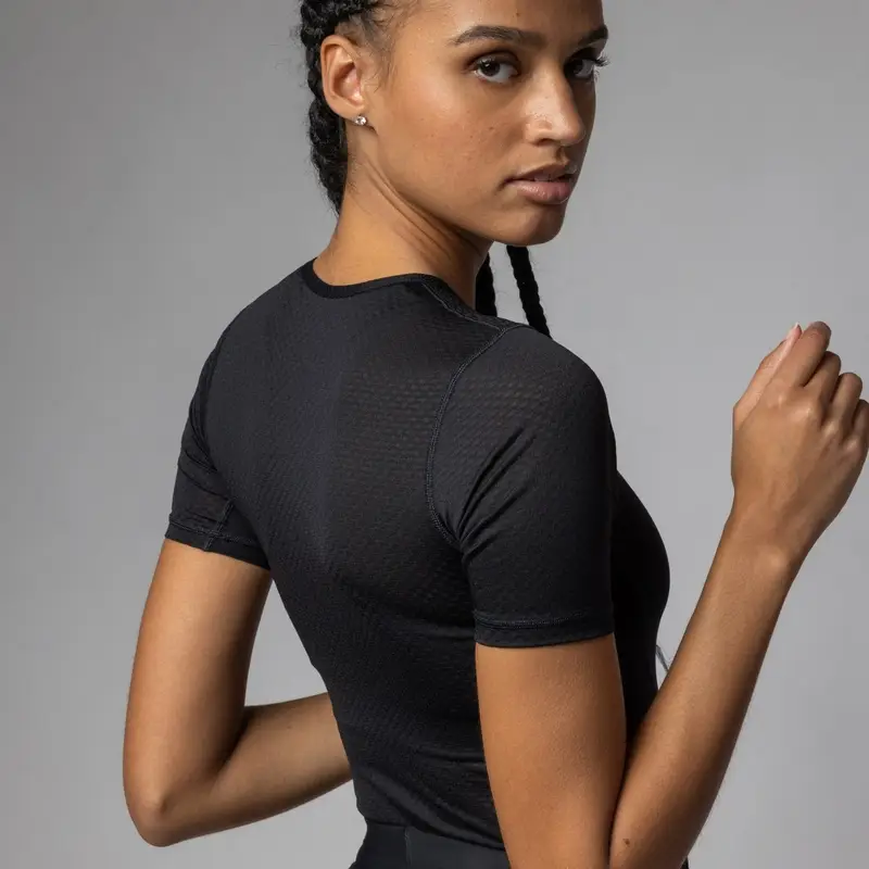 Maglia Intima A Maniche Corte Velo Active Donna Nero Taglia XS #4