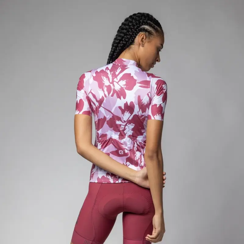 Maglia A Maniche Corte Flower Pragma Donna Bordeaux Taglia XXS #1