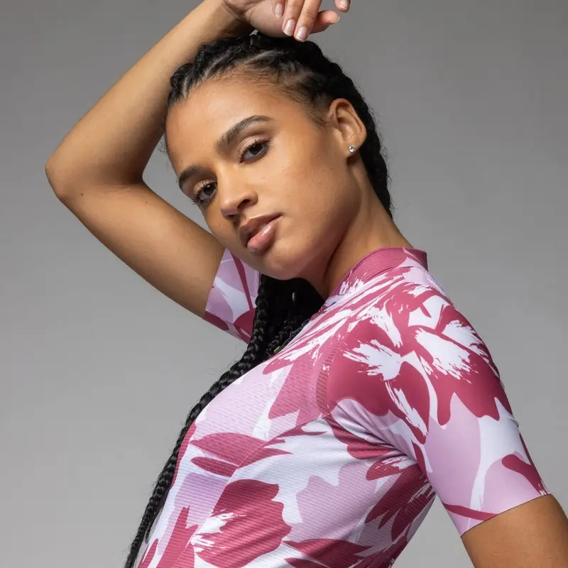 Maglia A Maniche Corte Flower Pragma Donna Bordeaux Taglia XXS #2