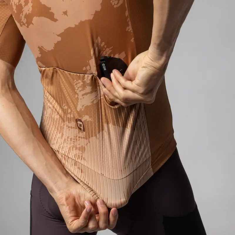 Kurzarm Gravel Trikot Krakatoa Off Road Braun Größe L #3
