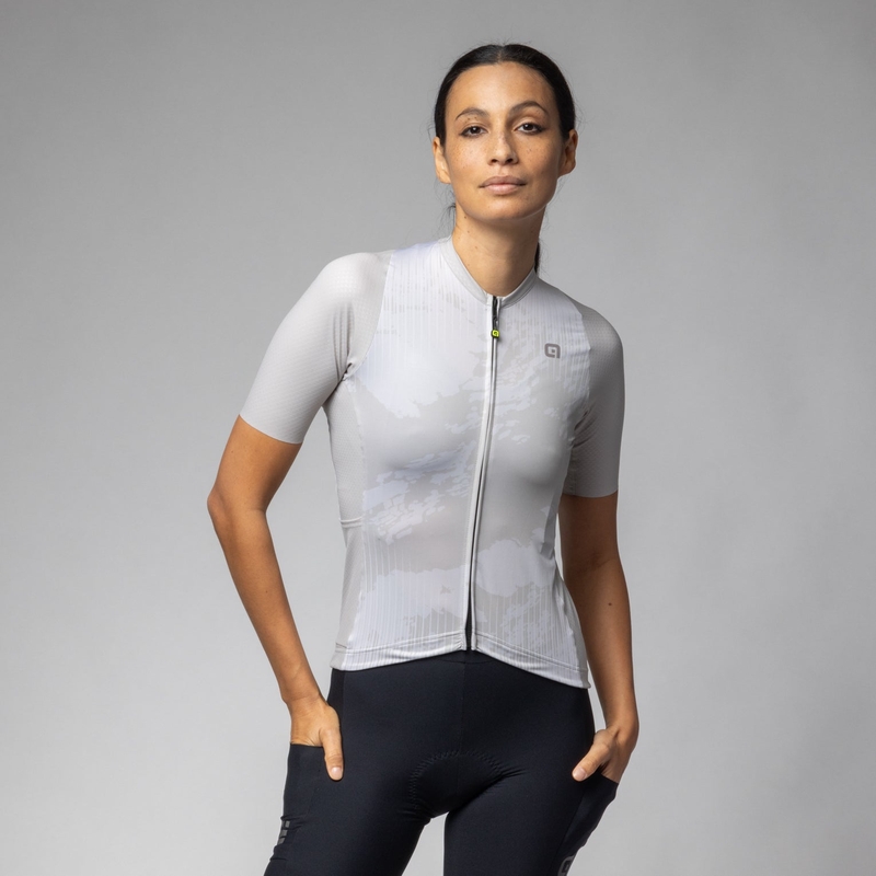 Kurzarm Gravel Krakatoa Off Road Damen Trikot Beige Größe S
