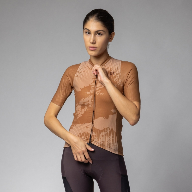 Jersey Mujer Gravel Krakatoa Off Road Manga Corta Marrón Talla XXXL
