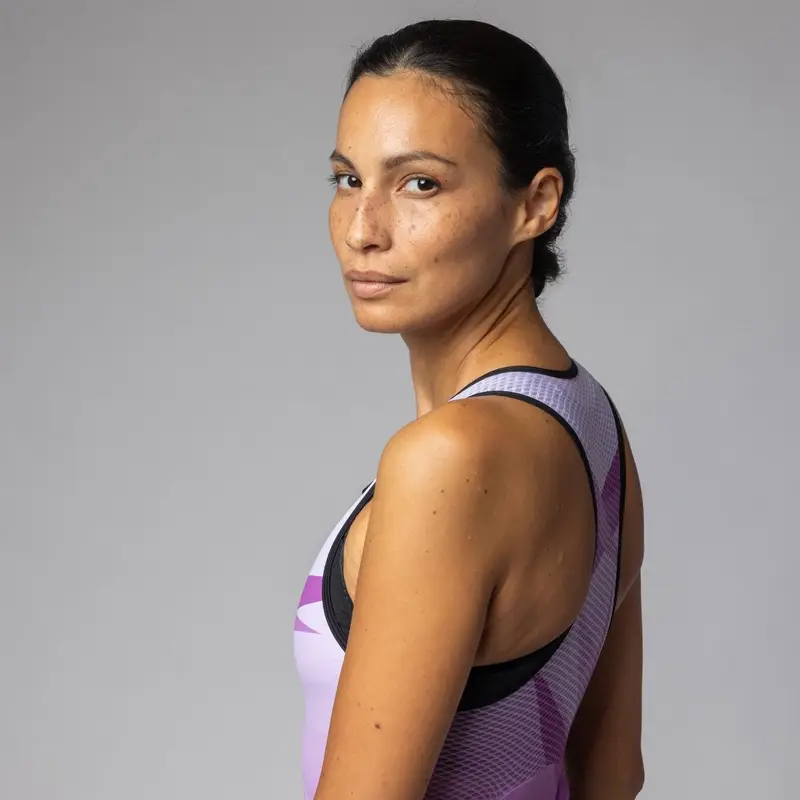 Body Triathlon Smanicato Horizon Donna Lilla Taglia XXS #2