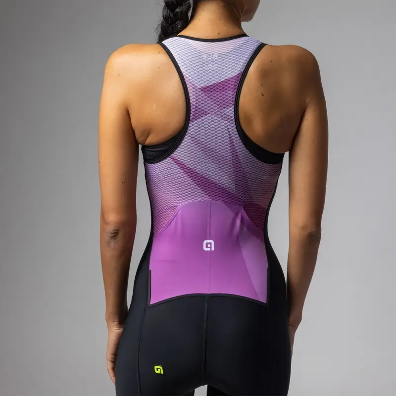 Body Triathlon Smanicato Horizon Donna Lilla Taglia XXS #3