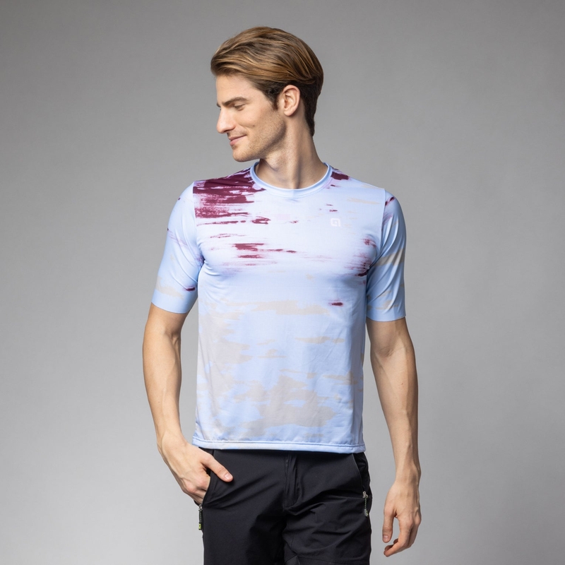 Maillot Rugged Off Road Bleu à Manches Courtes Taille XXS