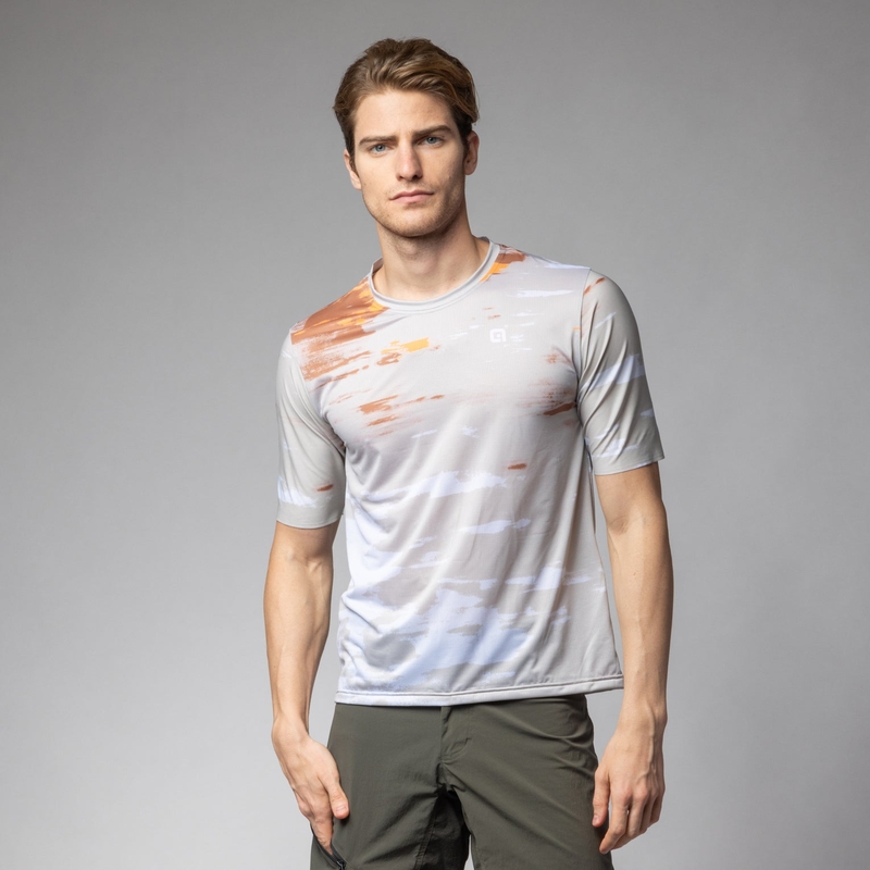 Maillot À Manches Courtes Rugged Off Road Beige Taille S