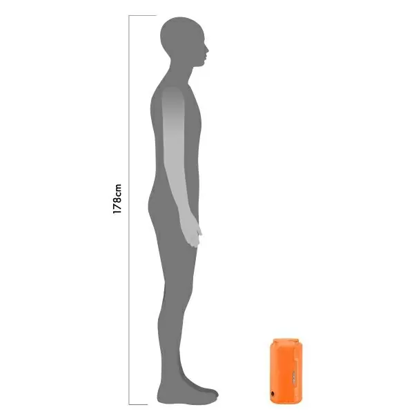 Bolsa seca impermeable con válvula naranja 12L #4